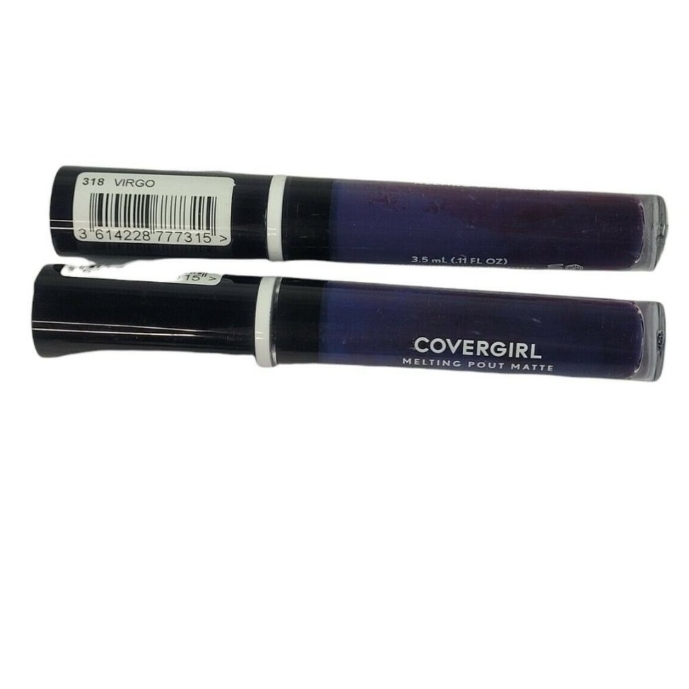 Melting Pout Matte Liquid Lipstick 318 Virgo Purple Lot of 2 CoverGirl